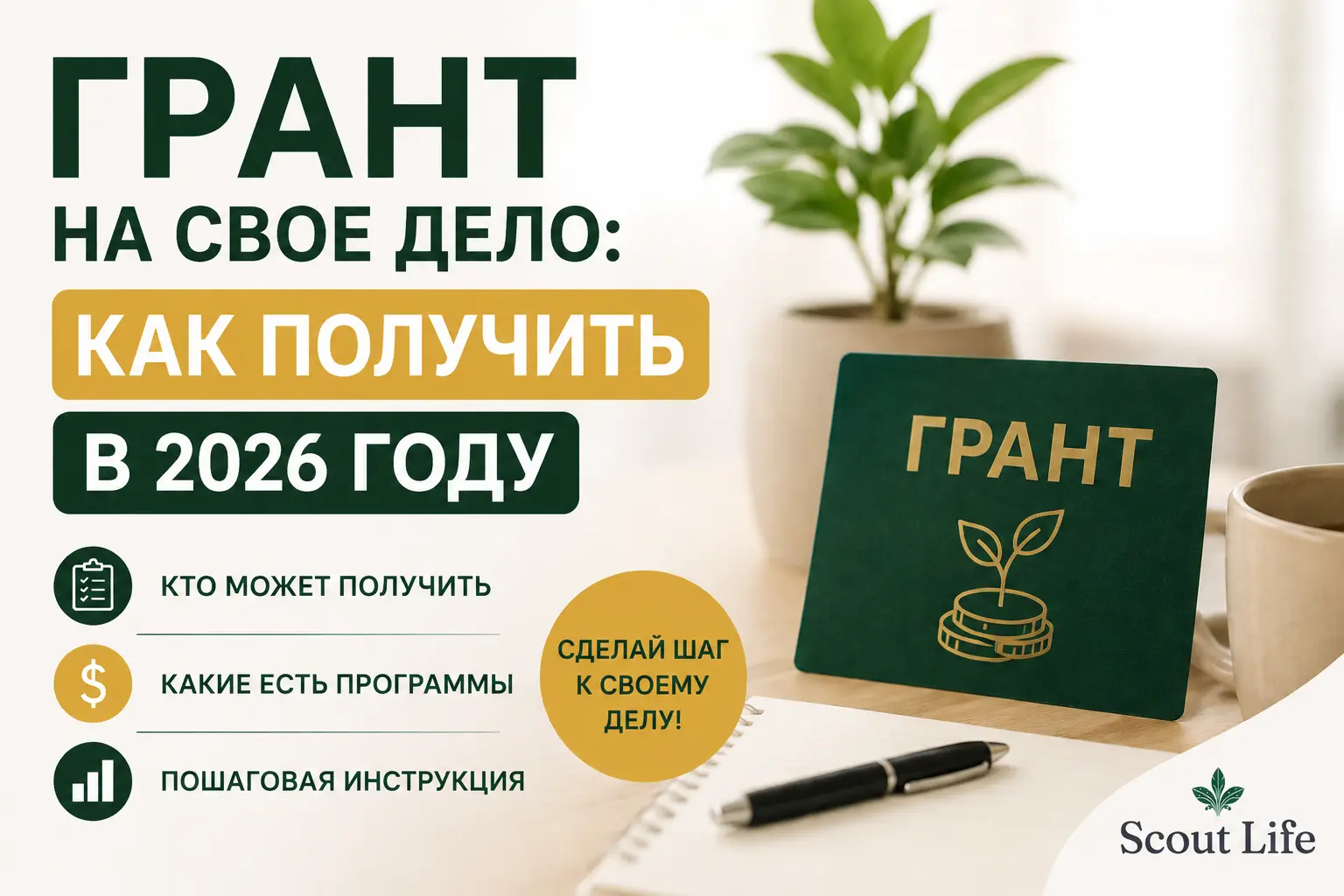Грант на собственное дело: как получить в 2026 году - Skauty Life