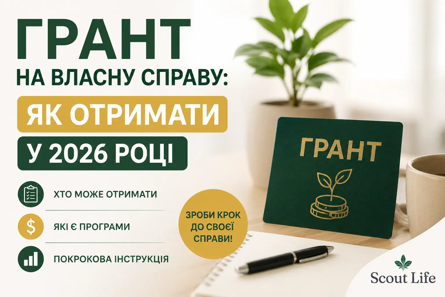 Грант на власну справу: як отримати у 2026 році - Skauty Life
