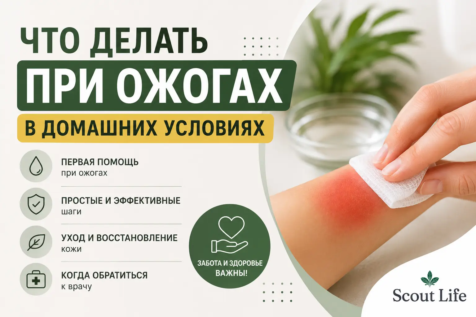 Что делать при ожогах дома - Skauty Life
