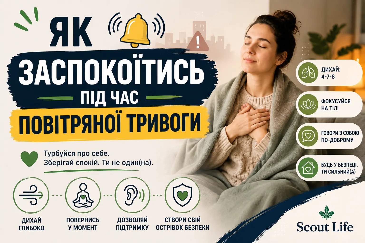 Як заспокоїтись під час повітряної тривоги - Skauty Life